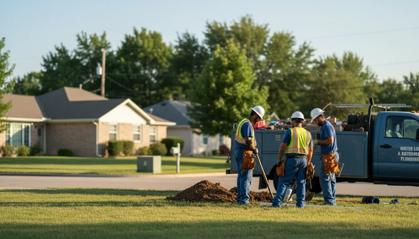 Residential water line and bathroom plumbing service in Clinton, MS